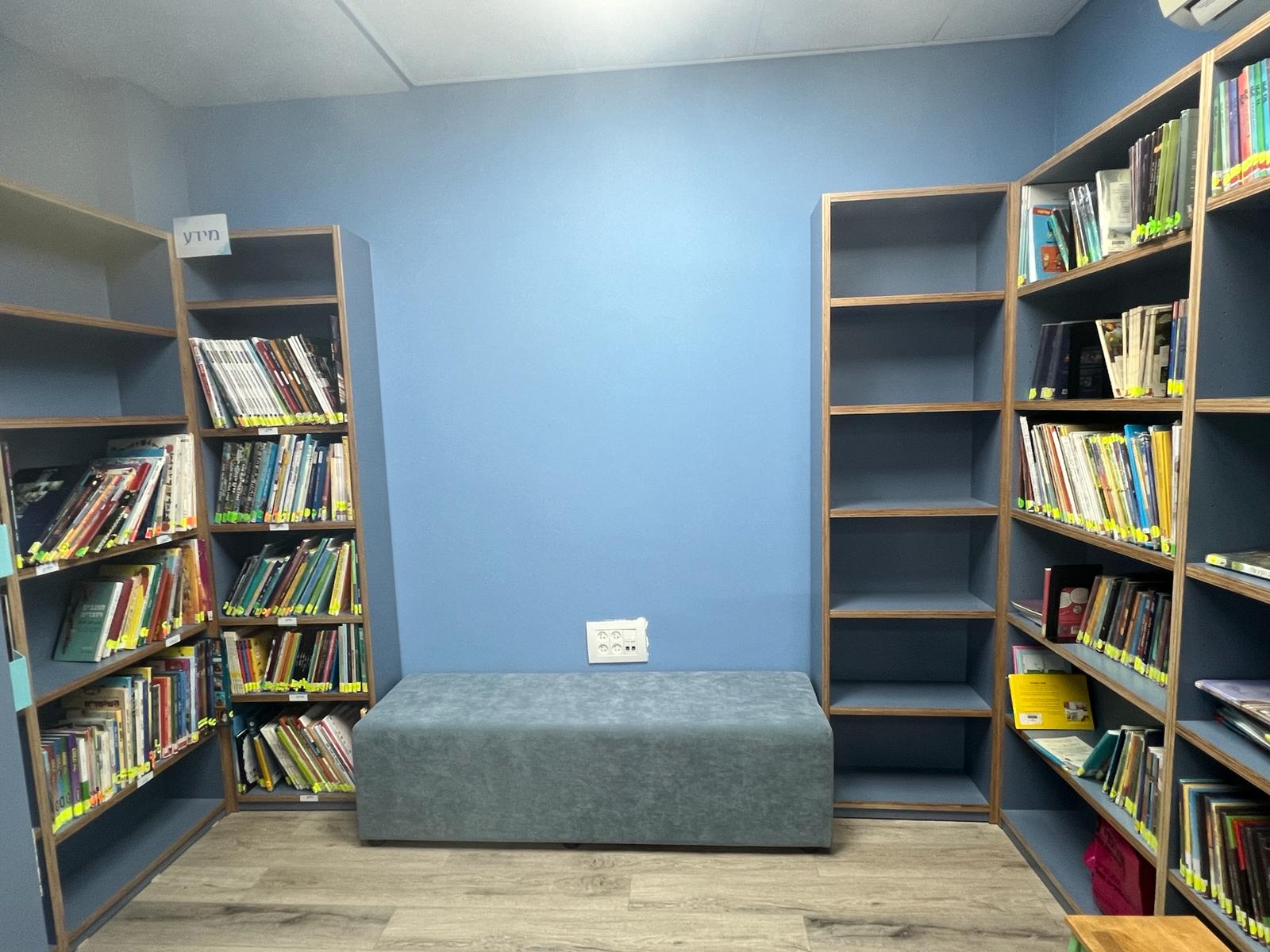 ספריה בשילוב פינת ישיבה רכה