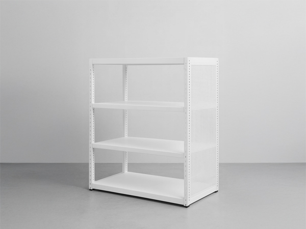 מדף תצוגה מתכתי לבן